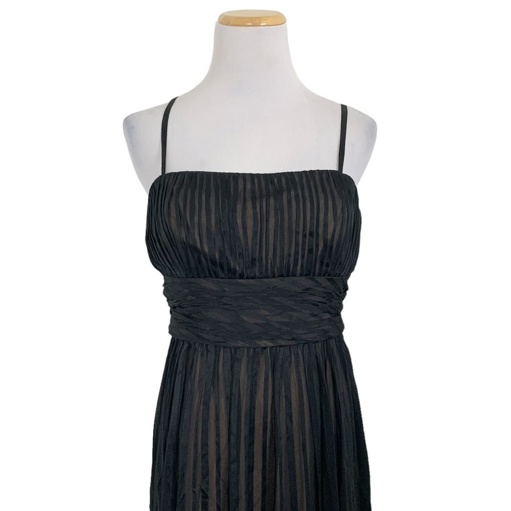 BCBG Max Azria Silk Chiffon Maxi Dress Black